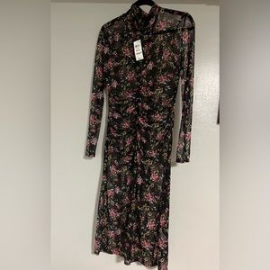 Midi Mesh Floral Dress